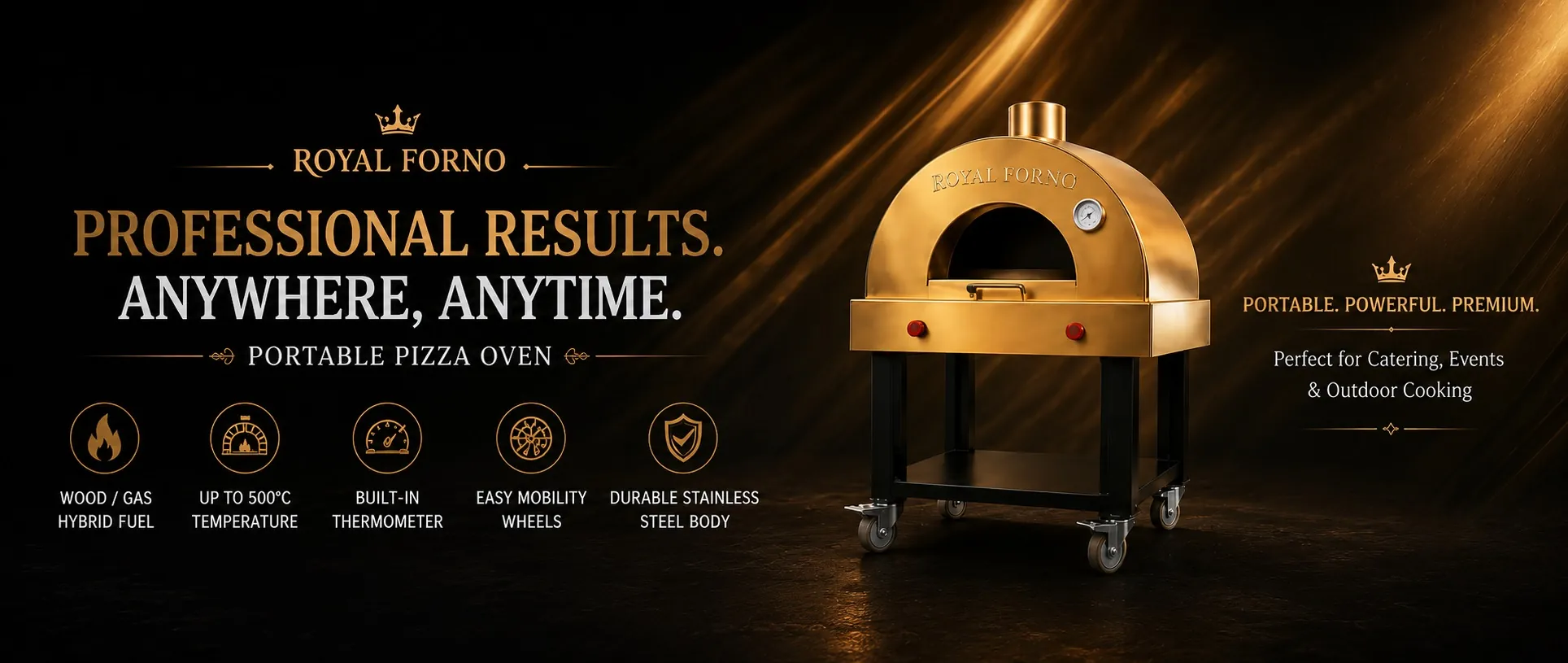 portable wood fired pizza oven
