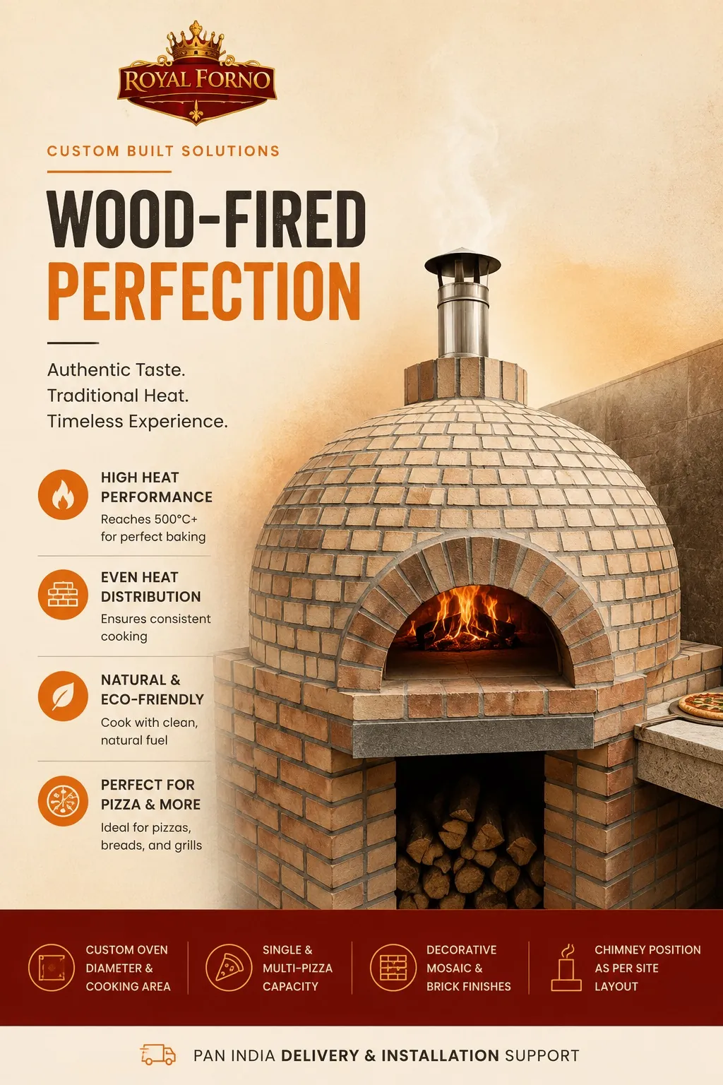 Custom Fixed Brick Oven Manufacturer in India